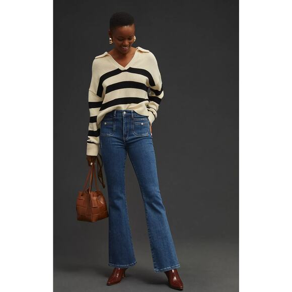 NWT Anthropologie Pilcro The Icon Flare Jeans - 30 waist - Picture 3 of 5